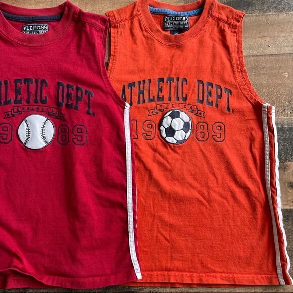 Children’s Place Athletic Dept Boys Lot Of 3 Cotton Tank Tops Size Medium 7/8 - Picture 2 of 8